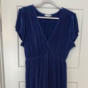 Baltic Born Athena Indigo Pleated Maxi Dress